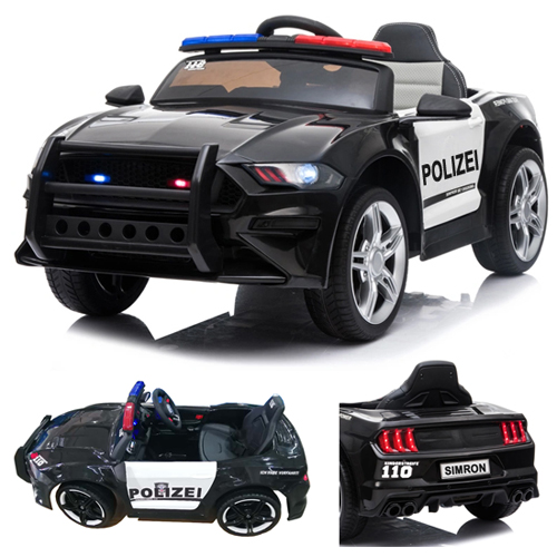 👮🏻 POLIZEI Auto 2x Motoren Elektro Kinderauto Kinder Elektroauto  Fernbedienung