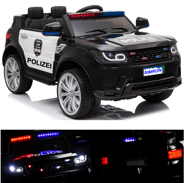POLIZEI Kinderauto Polizeiauto (Schwarz)